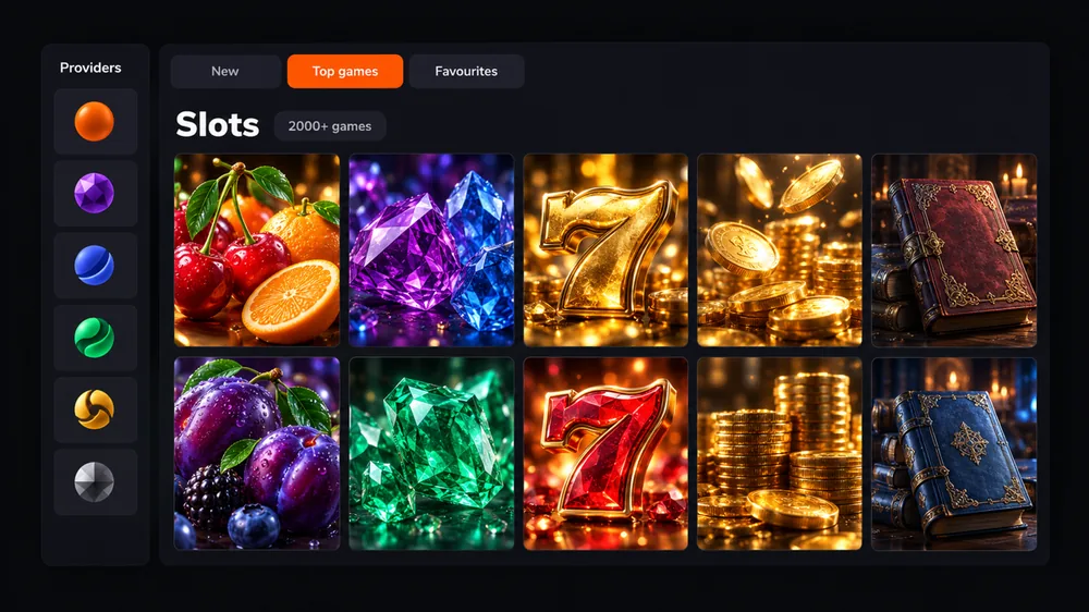 Allwin Favbet slots catalogue with provider and new release filters